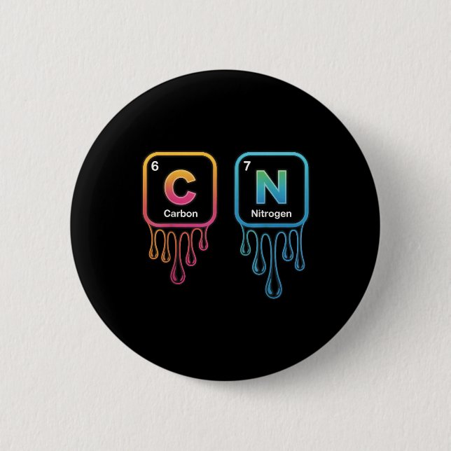 Funny 67 Meme Science Chemistry Nerd Humor Periodi Button (Front)