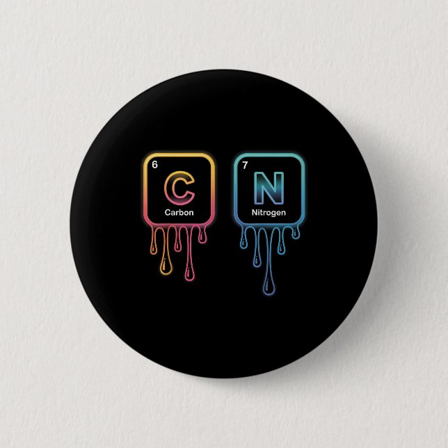 Funny 67 Meme Science Chemistry Nerd Humor Periodi Button (Front)
