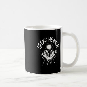 Funny 67 Meme Seeks Heaven Ironic Spiritual Religi Coffee Mug
