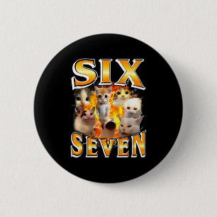 Funny 67 Meme Six Seven Cat Meme Funny Bootleg Gra Button