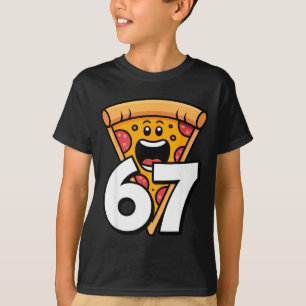 Funny 67 Meme Six Seven Humor Food Zza  T-Shirt
