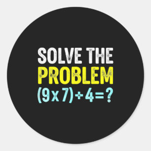 Funny 67 Meme Six Seven Math Teacher Brain-rot Jok Classic Round Sticker