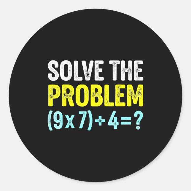 Funny 67 Meme Six Seven Math Teacher Brain-rot Jok Classic Round Sticker (Front)