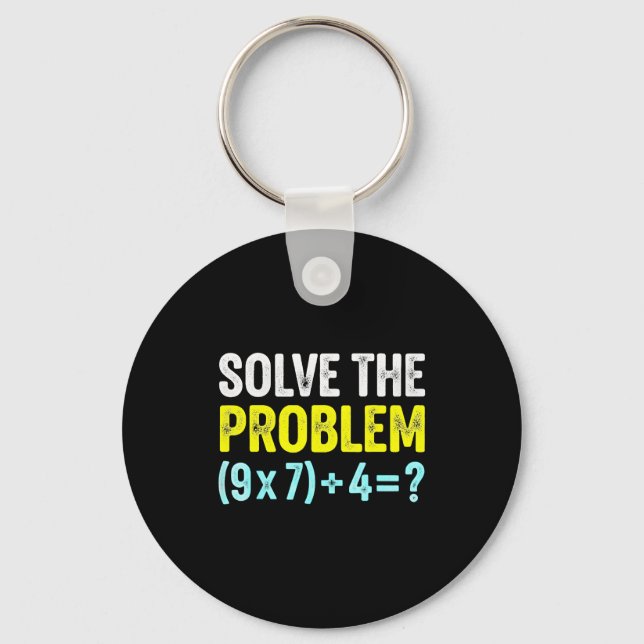 Funny 67 Meme Six Seven Math Teacher Brain-rot Jok Keychain (Front)