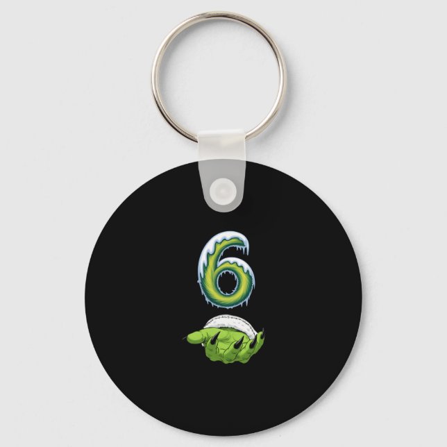 Funny 67 Meme Six Seven Scary Monster Hands Christ Keychain (Front)