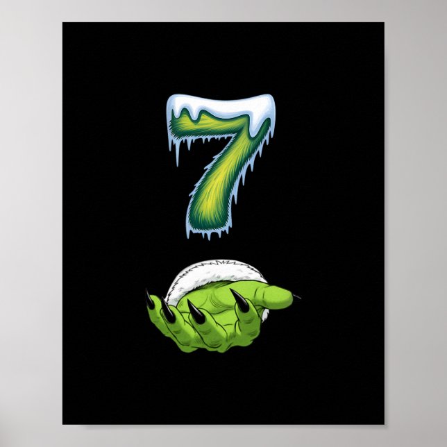 Funny 67 Meme Six Seven Scary Monster Hands Christ Poster (Front)