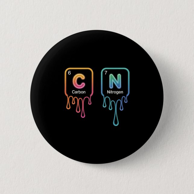 Funny 67 Meme Six Seven Teacher Science Periodic T Button (Front)
