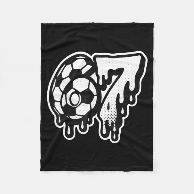 Funny 67 Meme Slang Soccer Ice Cream Drip Six Seve Fleece Blanket (Front)