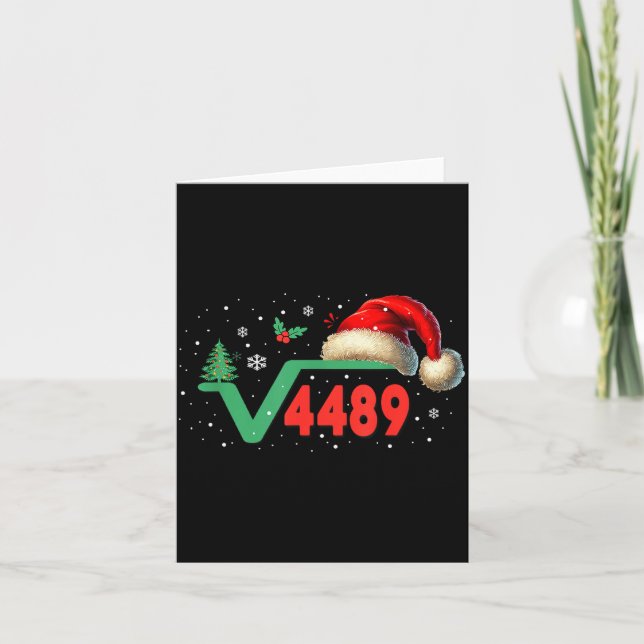 Funny 67 Meme Square Root 4489 Slang Math Teacher  Card (Front)