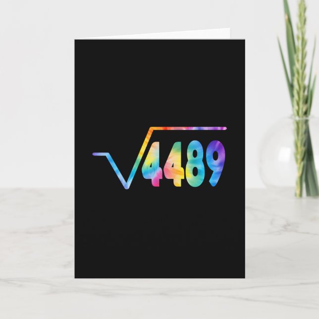 Funny 67 Meme Square Root 4489 Slang Math Teacher  Card (Front)