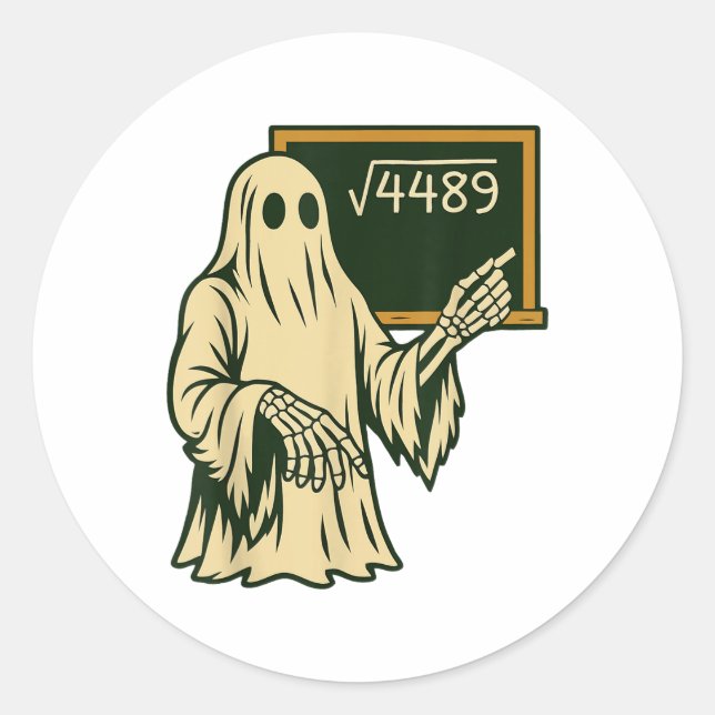 Funny 67 Meme Square Root 4489 Slang Math Teacher  Classic Round Sticker (Front)