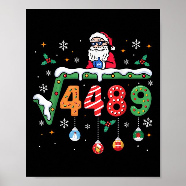 Funny 67 Meme Square Root 4489 Slang Math Teacher  Poster (Front)