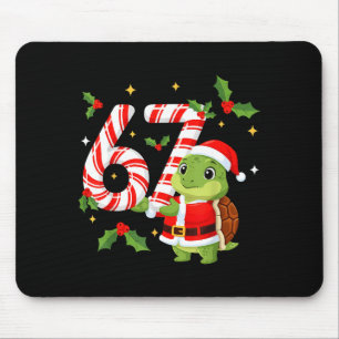Funny 67 Meme Turtle Christmas Pjm Men Women Famil Mouse Pad