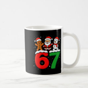 Funny 67 Meme Xmas Six Seven Santa Snowman Christm Coffee Mug
