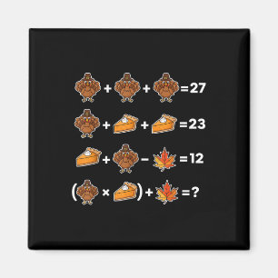 Funny 67 Memethanksgiving Math Teacher Puzzle Turk Magnet