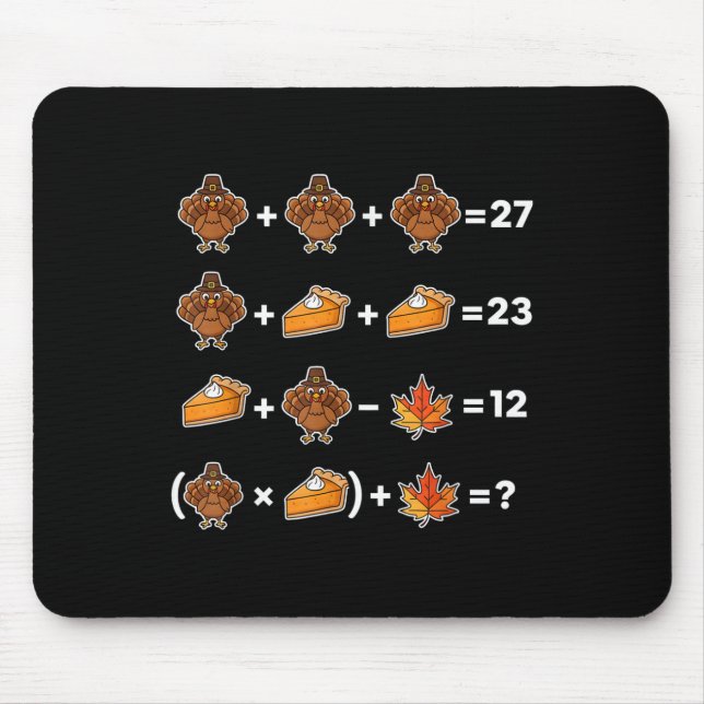Funny 67 Memethanksgiving Math Teacher Puzzle Turk Mouse Pad (Front)