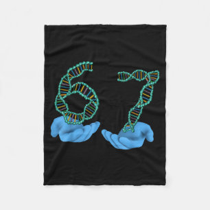 Funny 67 Number Meme Dna Replication Molecular Sci Fleece Blanket
