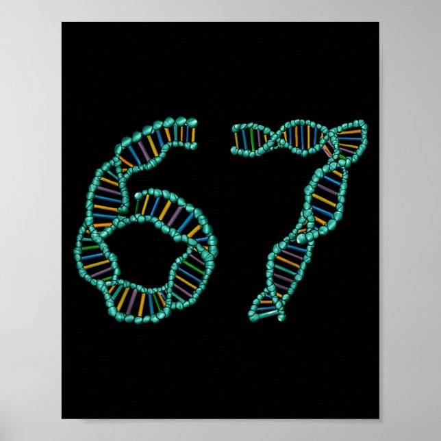 Funny 67 Number Meme Dna Replication Molecular Sci Poster (Front)