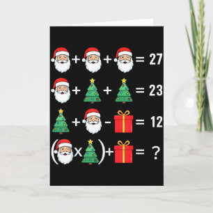 Funny 67 Santa Tree Math Teacher Christmas Xmas Hu Card