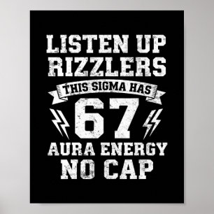 Funny 67 Shirt Meme Six Seven Poster