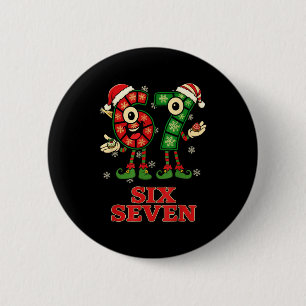 Funny 67 Six Seven 6-7 Italian Christmas Holiday W Button