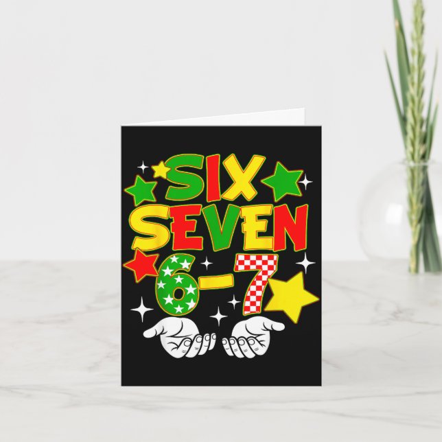 Funny 67 six seven meme black history african card (Front)