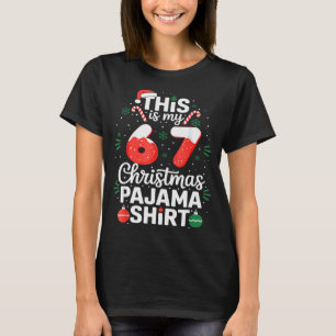 Funny 67 Six Seven Meme Brainrot Cringe Christmas  T-Shirt