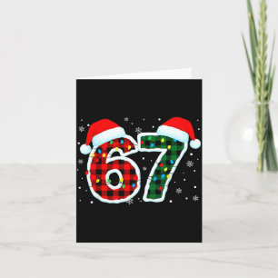 Funny 67 Six Seven Meme Christmas Pajamas Holiday Card