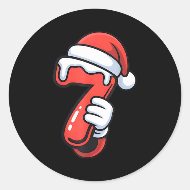 Funny 67 Six Seven Meme Couple Matching Christmas  Classic Round Sticker (Front)