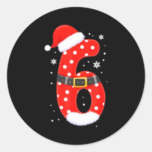 Funny 67 Six Seven Meme Couple Matching Christmas  Classic Round Sticker