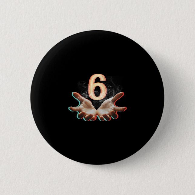 Funny 67 Six Seven Meme Couple Matching Halloween  Button (Front)