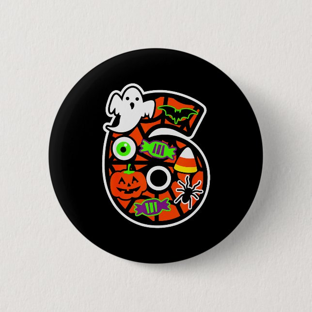 Funny 67 Six Seven Meme Couple Matching Halloween  Button (Front)