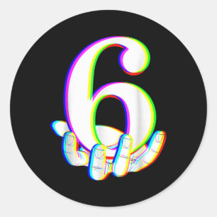 Funny 67 Six Seven Meme Couple Matching Halloween Classic Round Sticker