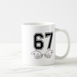 Funny 67 Six Seven Meme Couple Matching Halloween Coffee Mug