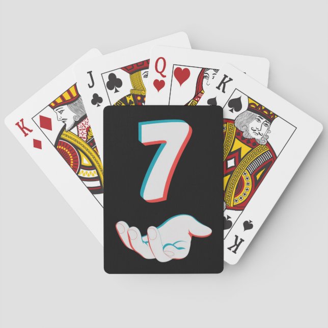 Funny 67 Six Seven Meme Couple Matching  Poker Cards (Back)