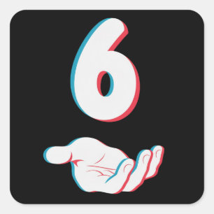 Funny 67 Six Seven Meme Couple Matching Square Sticker