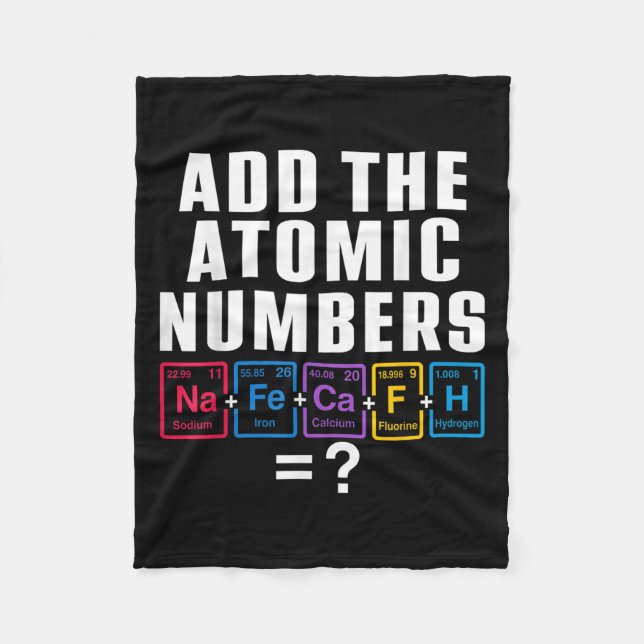 Funny 67 Six Seven Meme Matching Elements Periodic Fleece Blanket (Front)