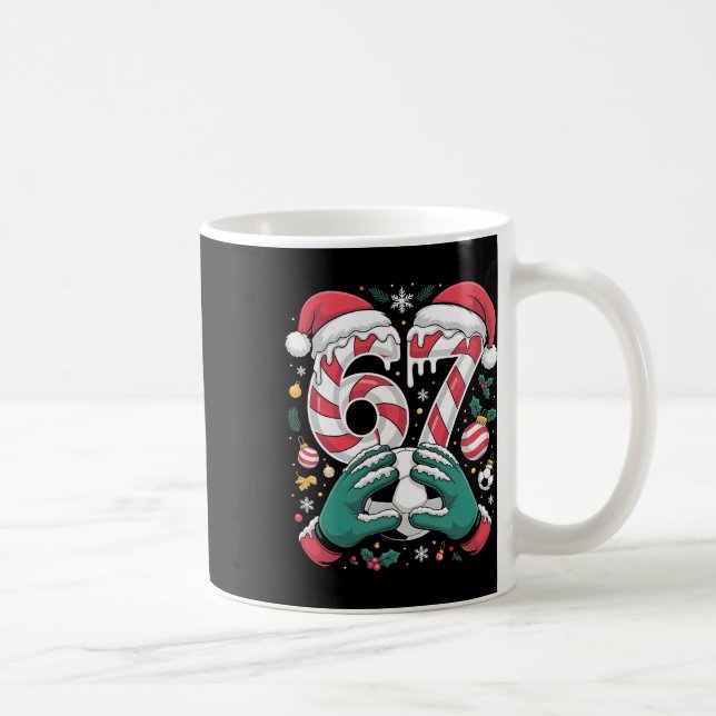 Funny 67 Six Seven Soccer Goalkeeper Funny Meme Ch Coffee Mug (Right)