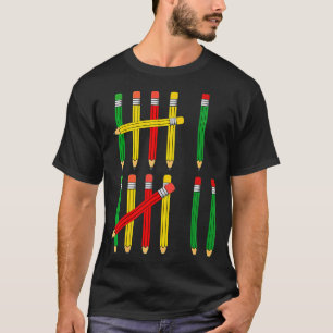 Funny 67 Tally Marks Math For Teachers Students Si T-Shirt