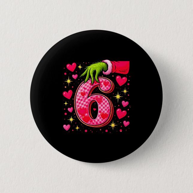 Funny 67 Valentine Meme Couple Matching Love  Button (Front)