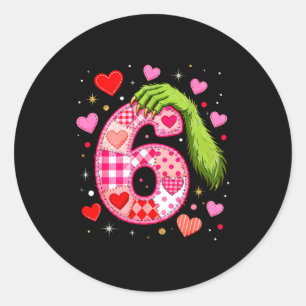 Funny 67 Valentine Meme Couple Matching Love  Classic Round Sticker