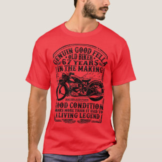 Funny 67 Years Old Biker Retro Style Classic Motor T-Shirt