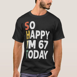 funny 68 Years Old Birthday Vintage So Happy Im 68 T-Shirt