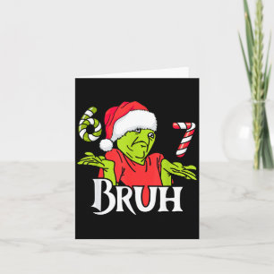 Funny 6 7 Bruh Merry Christmas Santa 67 Meme Men W Card