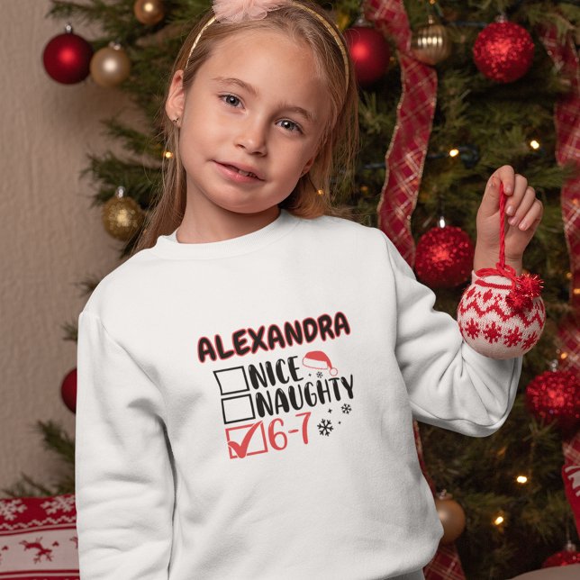 Funny 6-7 Christmas Checklist Custom Name Shirts (Creator Uploaded)