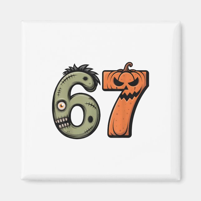 Funny 6 7 Halloween Costume Meme 67 Halloween _2  Magnet (Front)