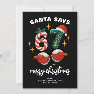 Funny 6-7 Meme 67 Christmas Holiday Card