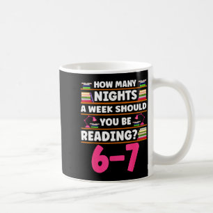 Funny 6 7 Meme Book Lover Teachers Bookish Men Wom Coffee Mug