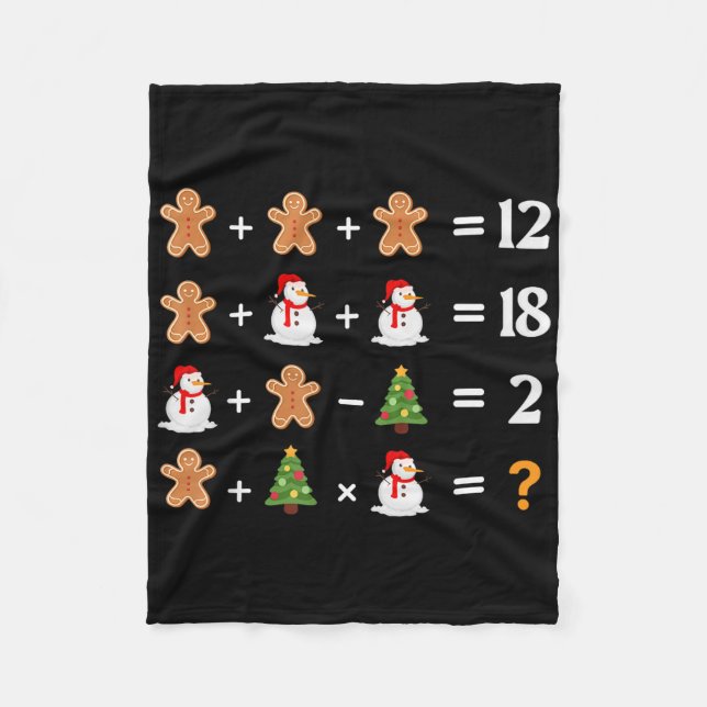 Funny 6 7 Meme Christmas Order Of Operations Math  Fleece Blanket (Front)