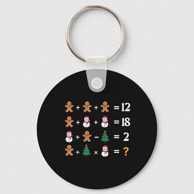 Funny 6 7 Meme Christmas Order Of Operations Math  Keychain (Front)